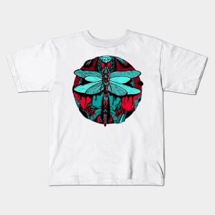 Turqred Circle of the Dragonfly Kids T-Shirt